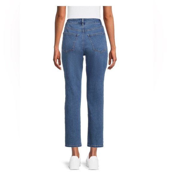 NO BOUNDARIES Womens High Rise Mom Jeans Size 9 Juniors Short Style Med Wash New - Picture 3 of 7